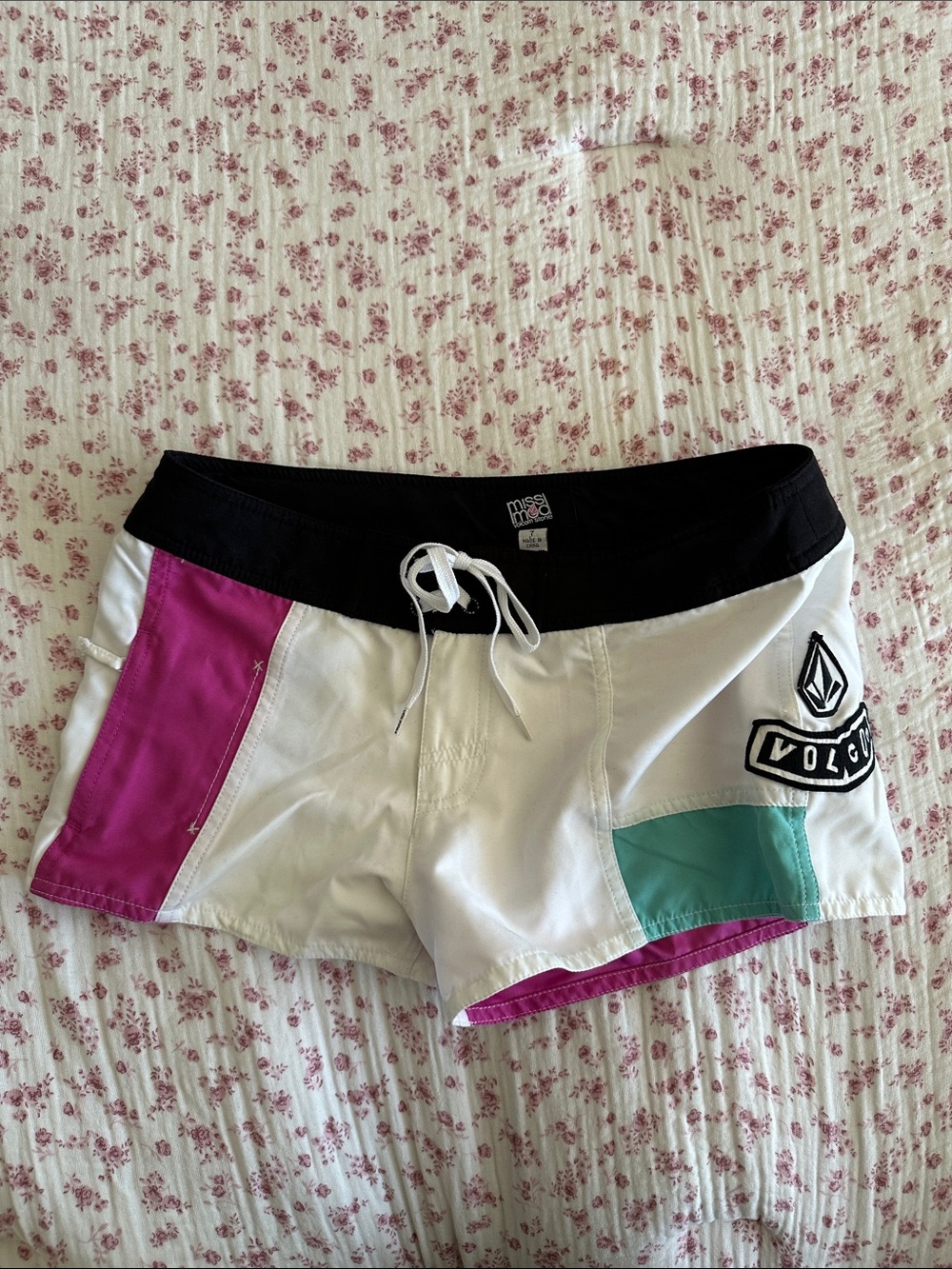 Volcom Women's Colorblock Y2K board shorts
